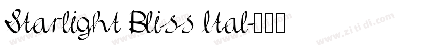 Starlight Bliss Ital字体转换